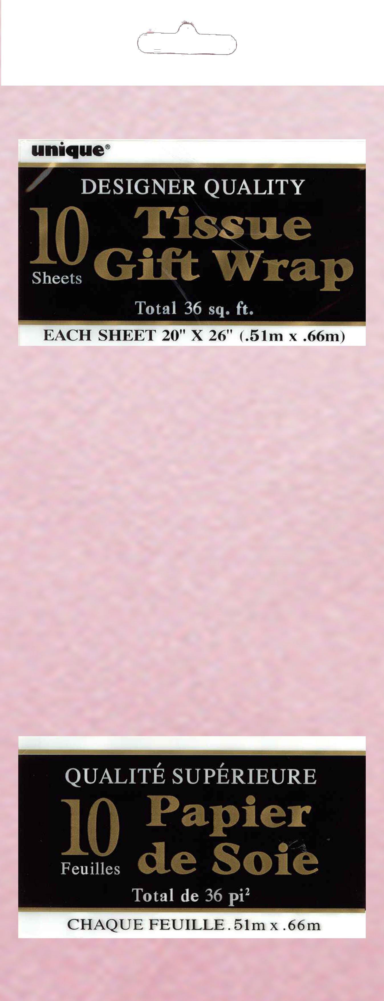 10 Pack Pastel Pink Tissue Sheets - 51cm x 66cm - The Base Warehouse