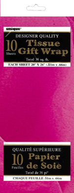 10 Pack Hot Pink Tissue Sheets - 51cm x 66cm - The Base Warehouse