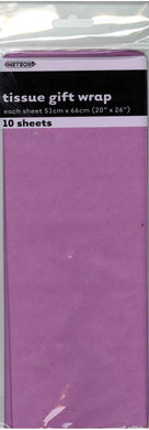 10 Pack Pretty Purple Tissue Sheets - 51cm x 66cm - The Base Warehouse
