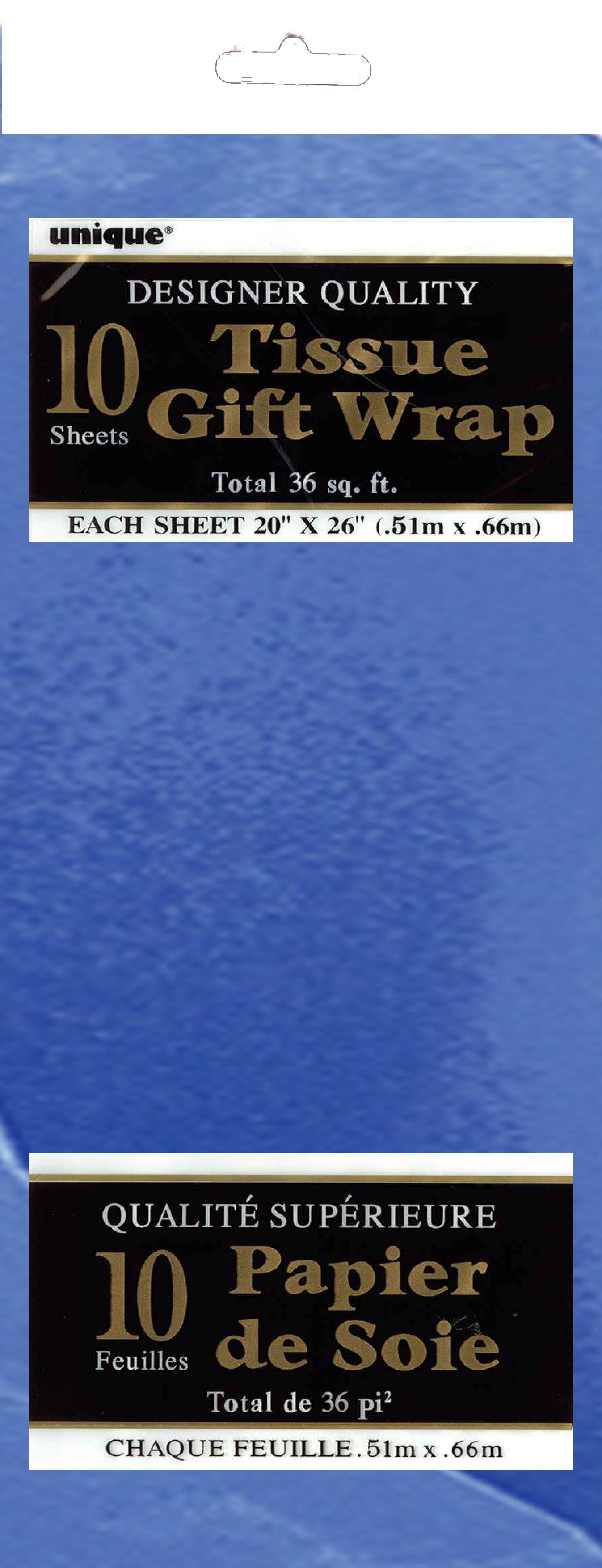 10 Pack Royal Blue Tissue Sheets - 51cm x 66cm - The Base Warehouse