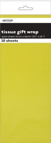 10 Pack Soft Yellow Tissue Sheets - 51cm x 66cm - The Base Warehouse