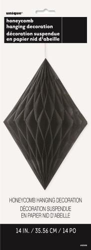 Midnight Black Honeycomb Decoration - 35cm - The Base Warehouse