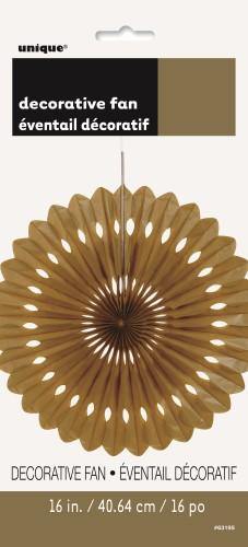 Gold Decorative Fan - 40cm - The Base Warehouse