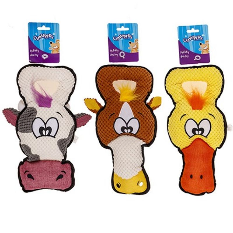 Animal Character Head Dog Toy - 35cm x 17cm