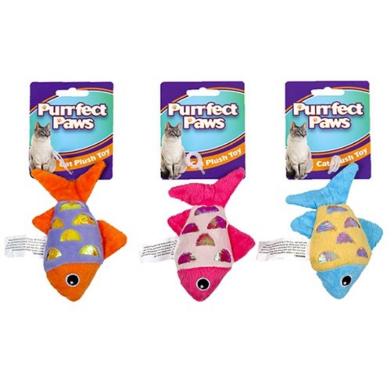 Plush Fish with Shimmer Cat Toy