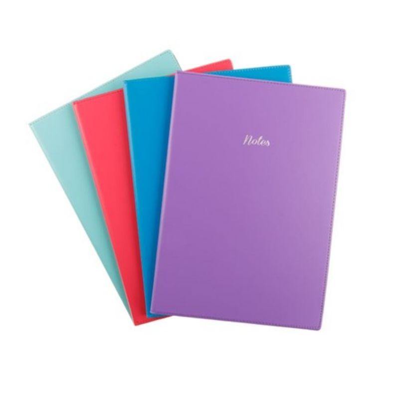 A4 Notebook with Leatherette PVC Cover - 128pg