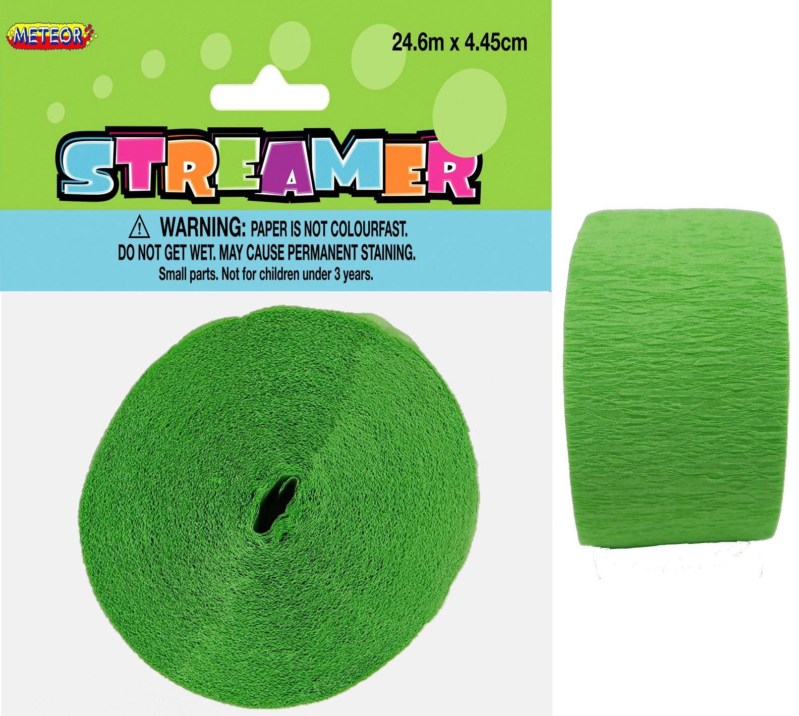 Apple Green Crepe Streamer - 24m - The Base Warehouse