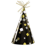 Load image into Gallery viewer, 4 Pack New Year Foil Stamped Party Hats - The Base Warehouse
