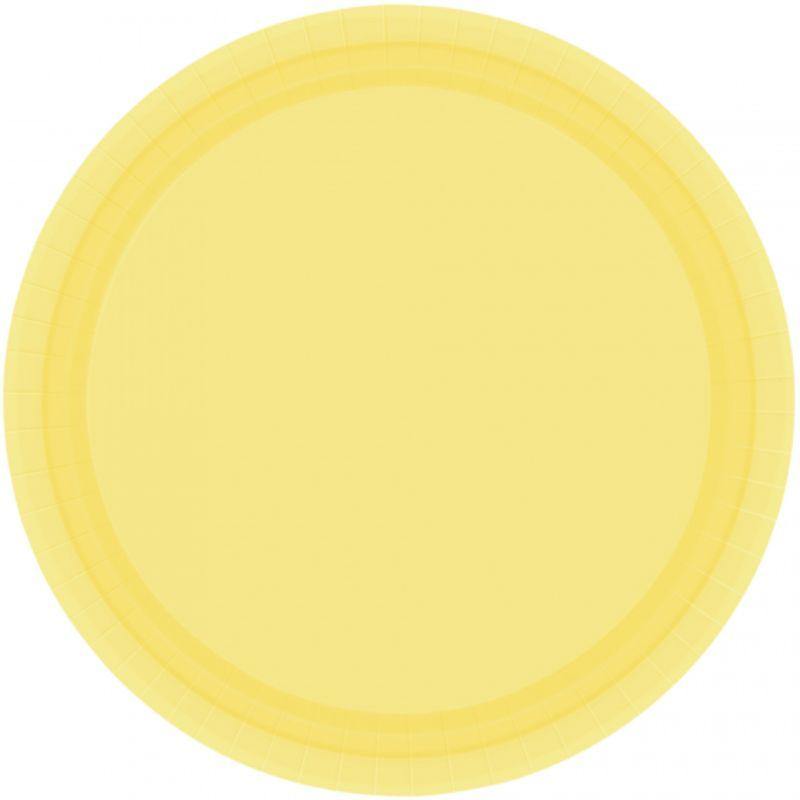 20 Pack Yellow Sunshine Paper Plates - 17cm - The Base Warehouse