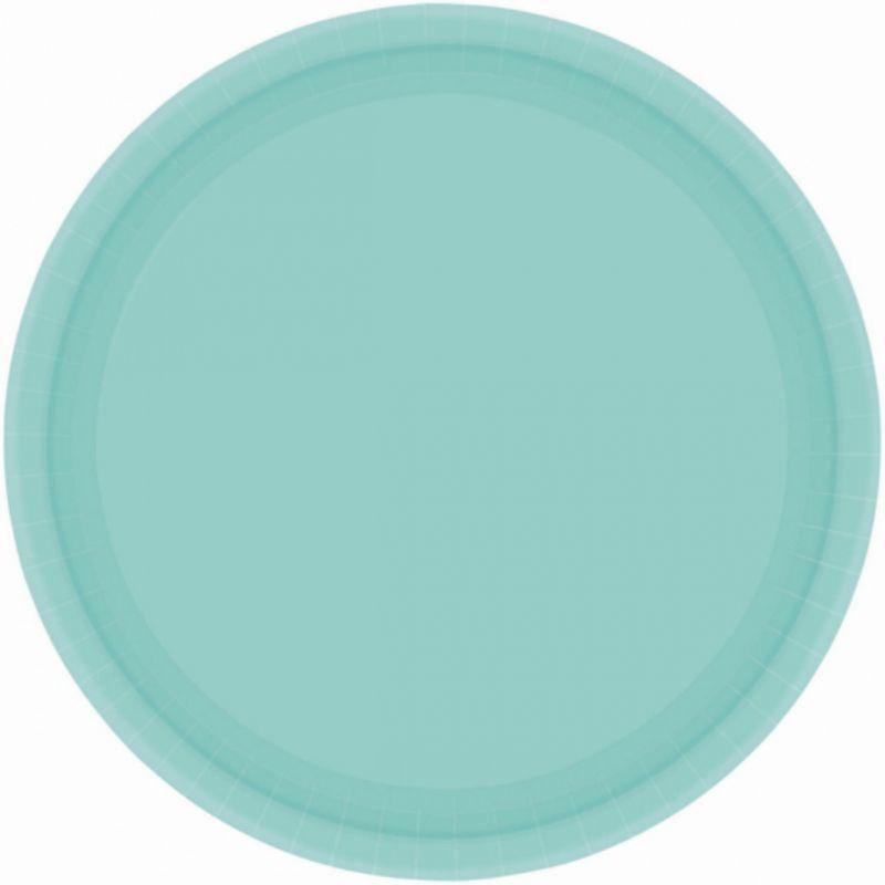 20 Pack Robins Egg Blue Paper Plates - 17cm - The Base Warehouse