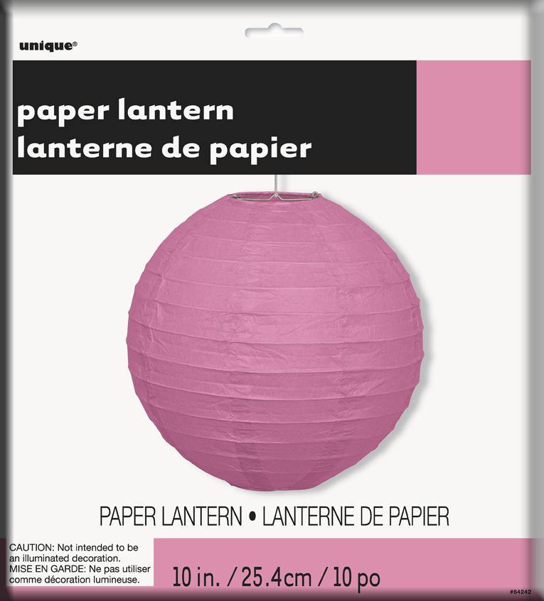 Hot Pink Round Paper Lantern - 25cm - The Base Warehouse
