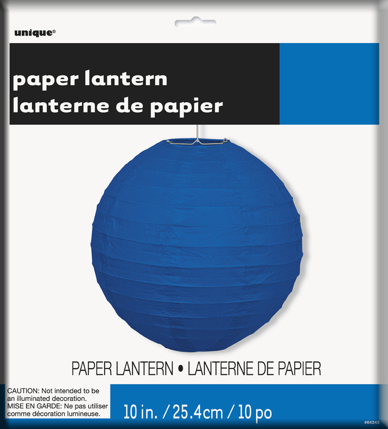 Royal Blue Round Paper Lantern - 25cm