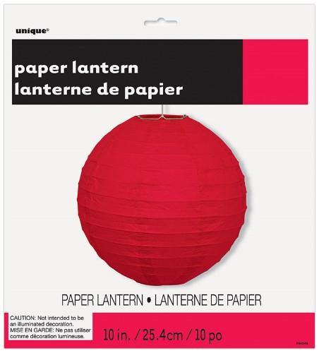 Ruby Red Round Paper Lantern - 25cm - The Base Warehouse