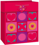 Load image into Gallery viewer, Glossy XO Hearts Gift Bag - 23cm H x 18cm W - The Base Warehouse
