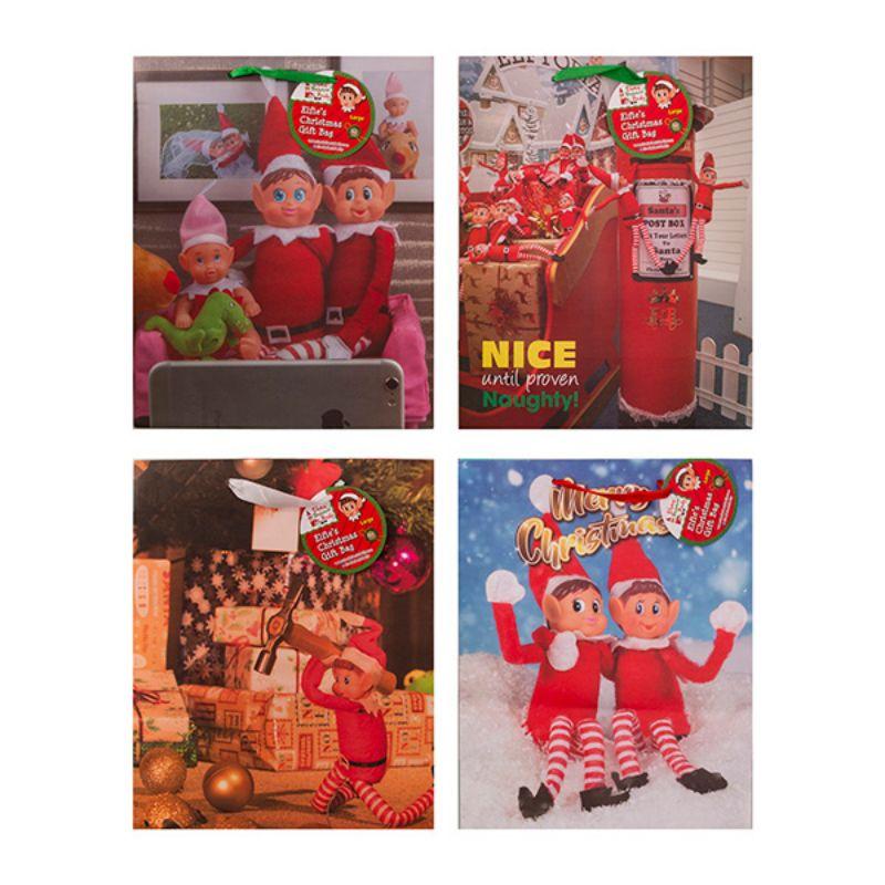 Xmas Elf Large Gift Bag - 260mm x 324mm x 127mm