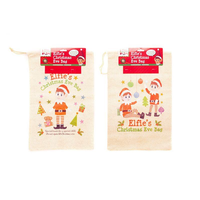 Xmas Non Woven Drawstring Xmas Eve Bag - 43cm x 28cm