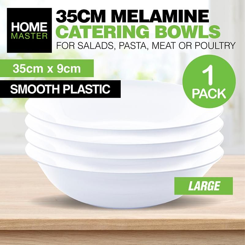 Large White Melamine Catering Bowl - 35cm x 35cm