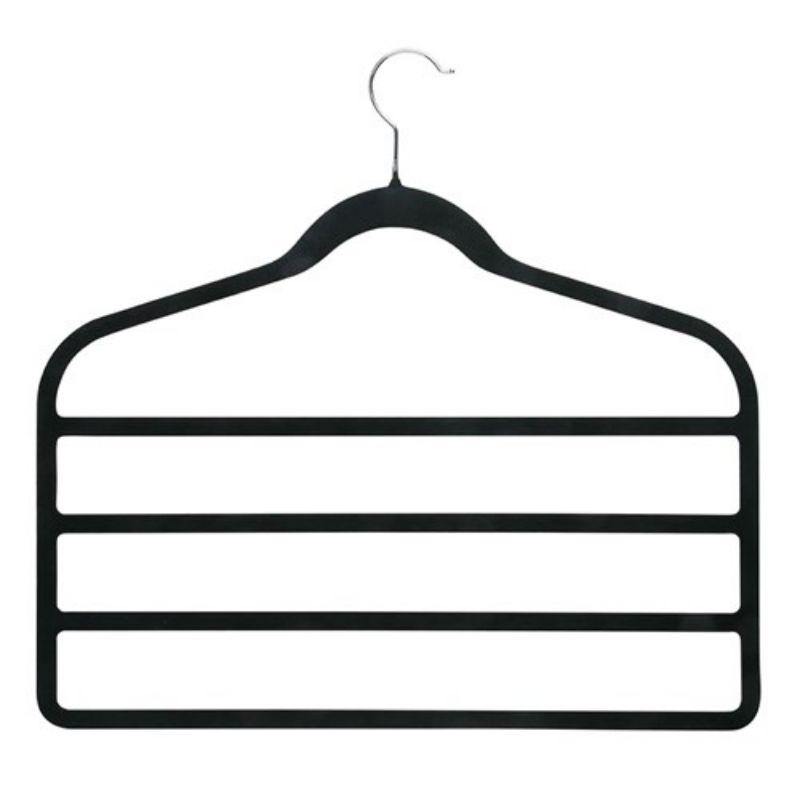 2 Pack 4 Tier Velvet Hangers - 45cm - The Base Warehouse