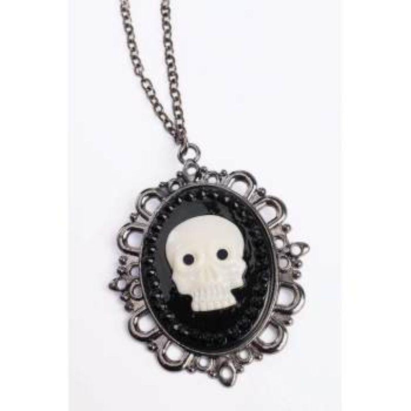 Pirate Skull Cameo Necklace - The Base Warehouse