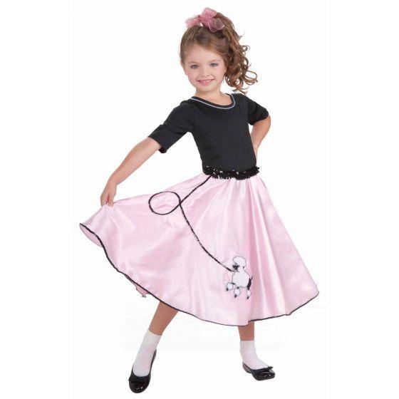Girls 1950s Pretty Poodle Princess Costume - Large - The Base Warehouse