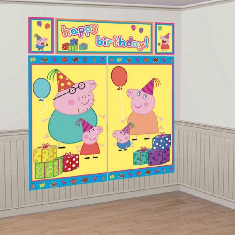 Peppa Pig Scene Setter Wall Decorations - The Base Warehouse