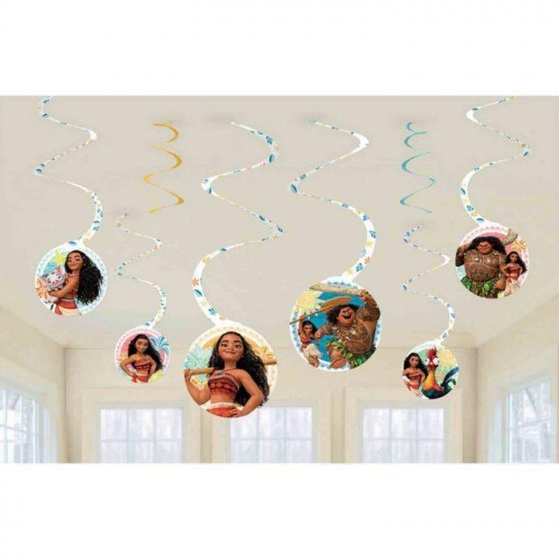 8 Pack Moana Spiral Decorations - The Base Warehouse