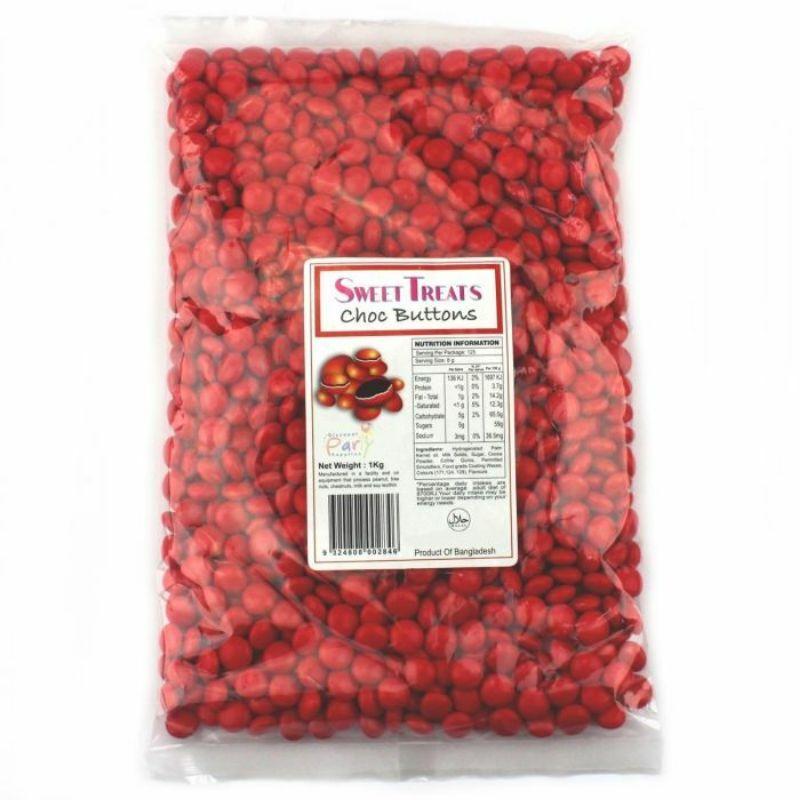 Red Chocolate Buttons - 1kg