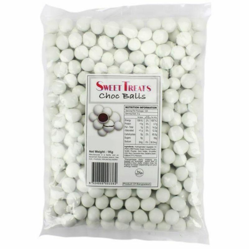 White Choc Balls - 8 bags x 1kg