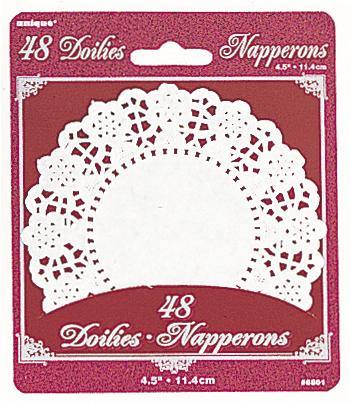 48 Pack White Doilies - 11cm - The Base Warehouse