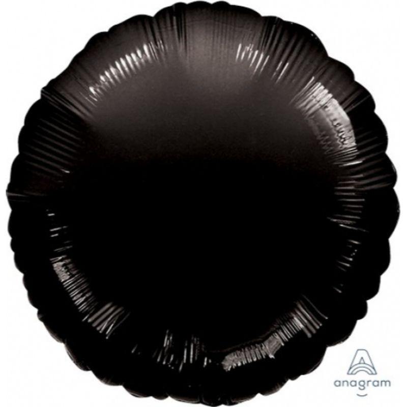 Black Circle Foil Balloon - 45cm - The Base Warehouse