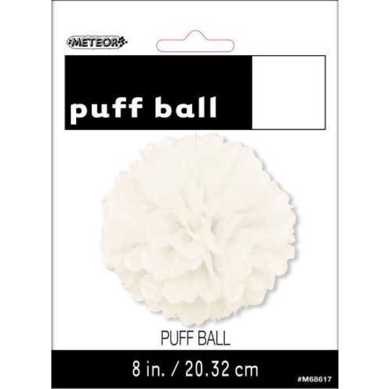 Bright White Puff Decor - 20cm