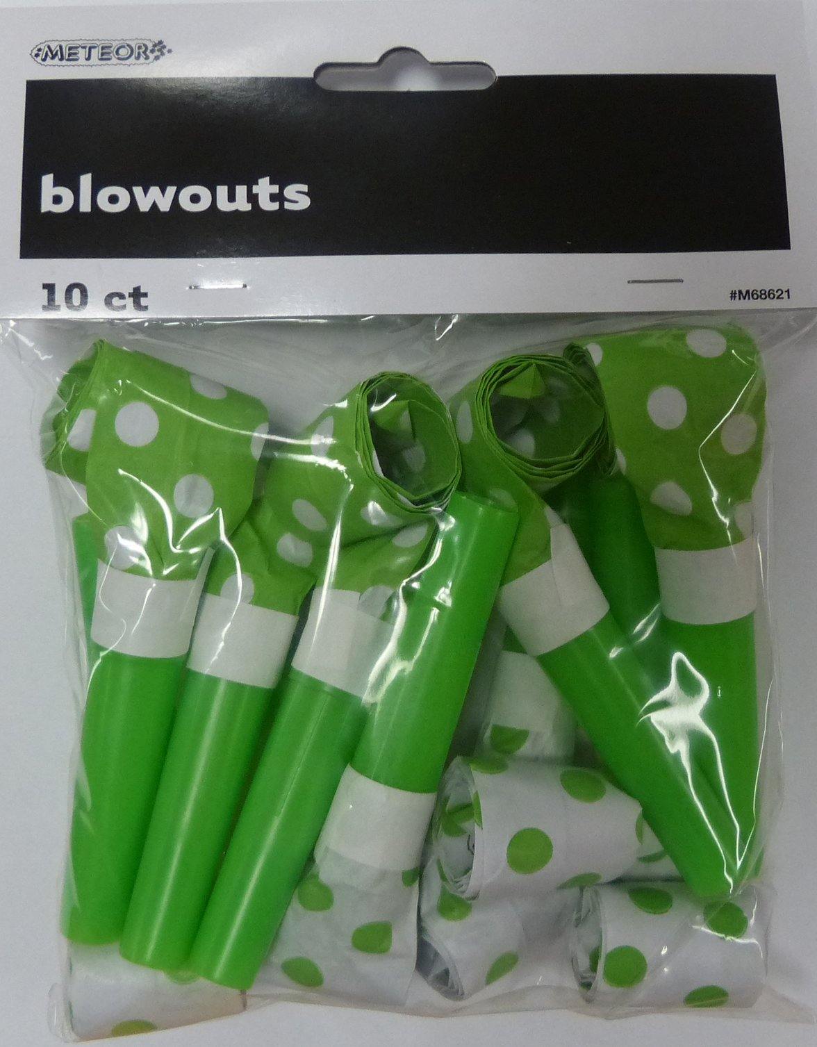 10 Pack Lime Green Dots Blowouts - The Base Warehouse