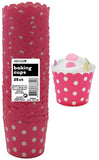 Load image into Gallery viewer, 25 Pack Hot Pink Dots Paper Baking Cups - The Base Warehouse
