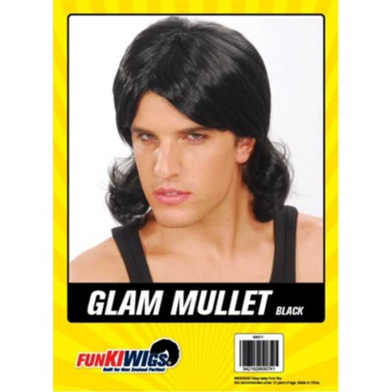 Black Glam Mullet Wig
