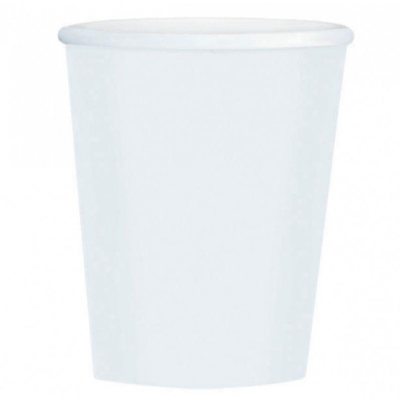 40 Pack Frosty White Paper Coffee Cups - 354ml - The Base Warehouse