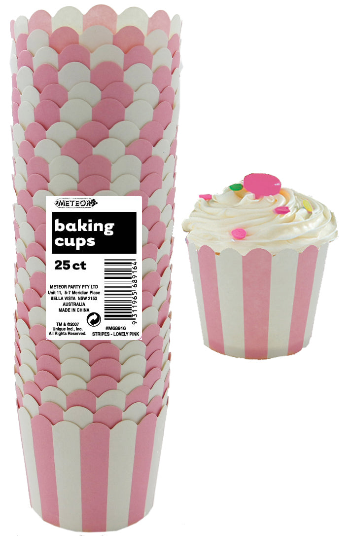 25 Pack Lovely Pink Dots Paper Baking Cups