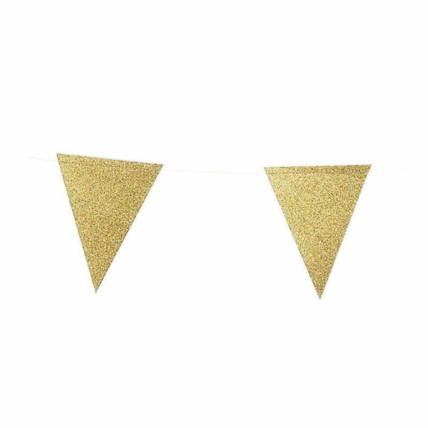 Gold Shiny Glitter Bunting - 400cm