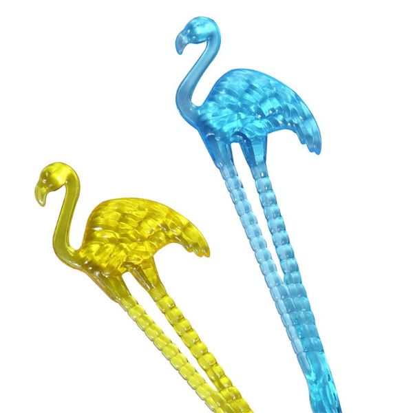 50 Pack Flamingo Plastic Stirrers - 15cm