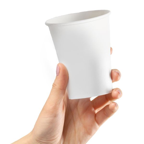 50 Pack White Paper Cups - 266ml