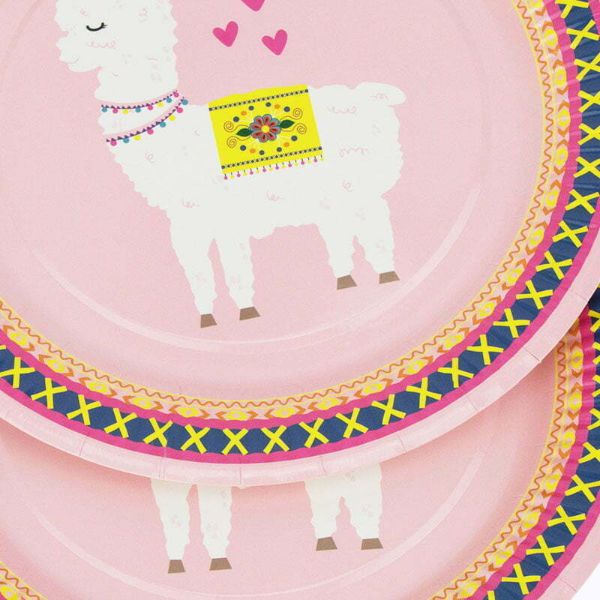 8 Pack Alpaca Paper Plate - 23cm