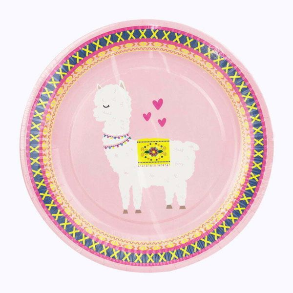 8 Pack Alpaca Paper Plate - 23cm