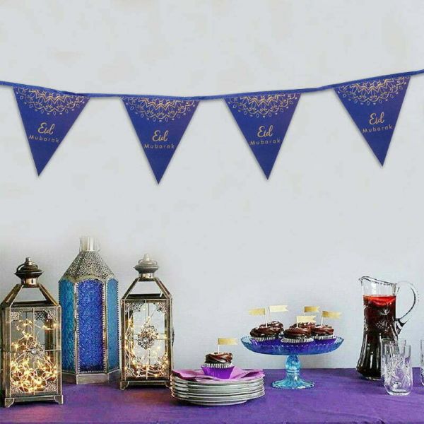 Eid Mubarak Paper Bunting - 16cm x 18cm x 300cm