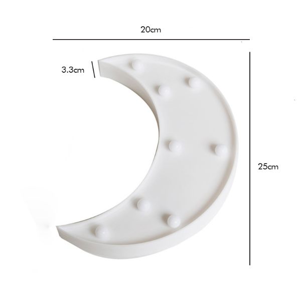 Moon LED Light - 20cm x 25cm x 3.3cm