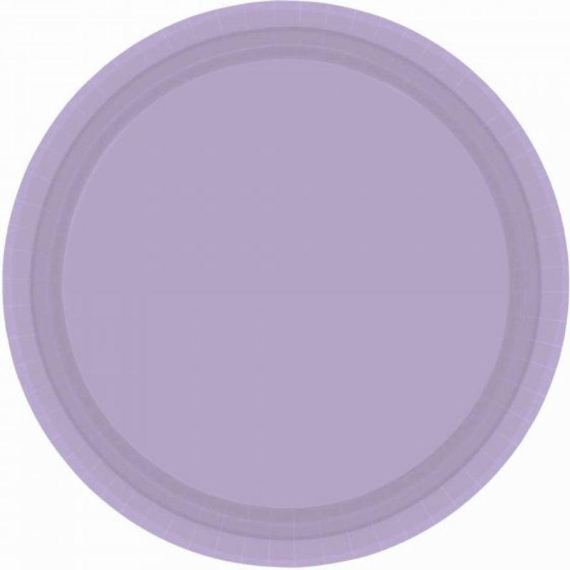 20 Pack Lavender Paper Plates - 26cm - The Base Warehouse