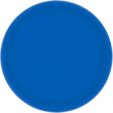 20 Pack Bright Royal Blue Paper Plates - 26.6cm - The Base Warehouse