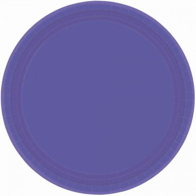 20 Pack New Purple Paper Plates - 26cm - The Base Warehouse