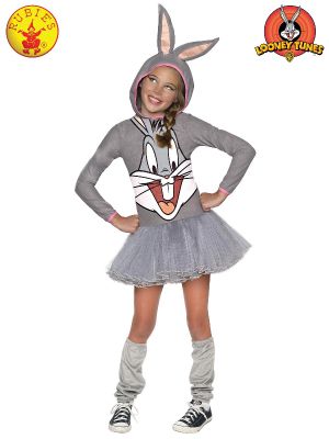 Girls Bugs Bunny Hooded Costume - S