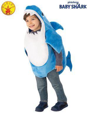 Kids Blue Deluxe Daddy Shark Costume - T - The Base Warehouse