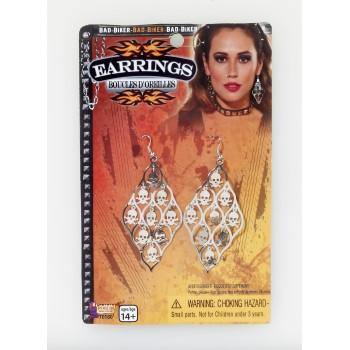 Biker Skull Earrings - The Base Warehouse