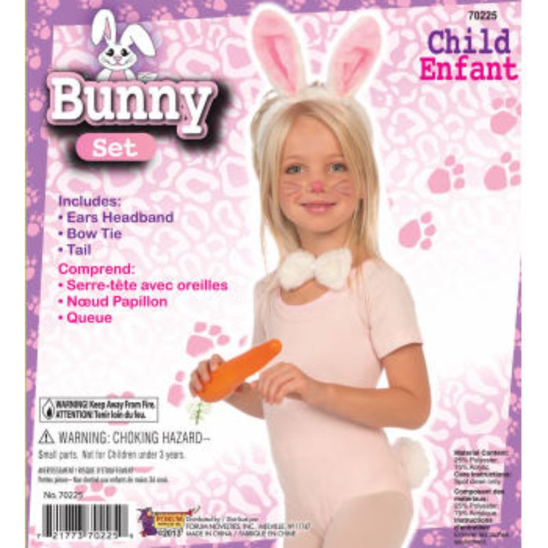 Kids Bunny Kit - Headband, Bow Tie & Tail